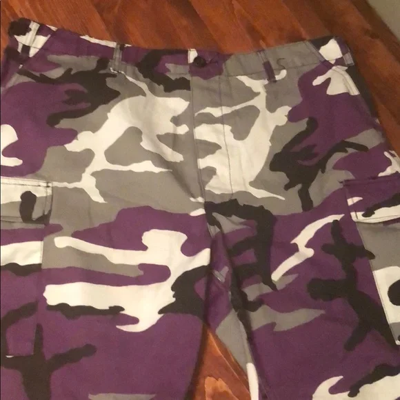 Rothco Shorts Rothco Purple Black White Camo Cargo Shorts